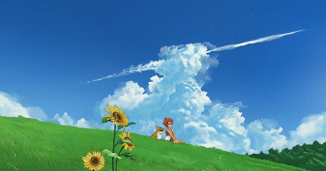 Summer Sky over Sunflower Hill