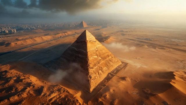 Pyramids at Desert Sunrise