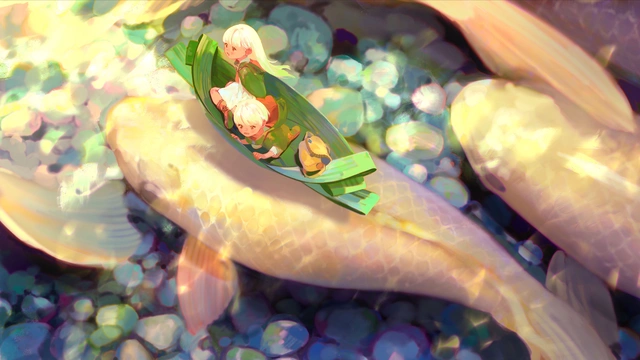 Fairytale Voyage on a Leaf Boat