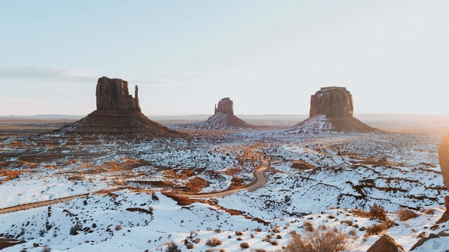 Snowy Desert Buttes