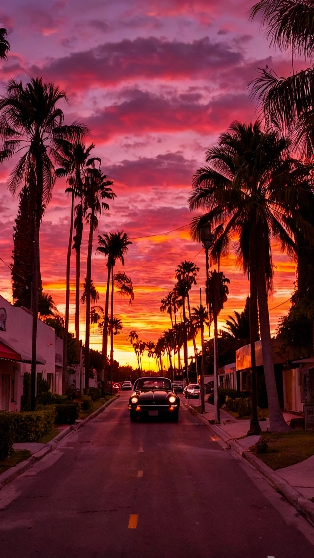 Sunset Palm Street
