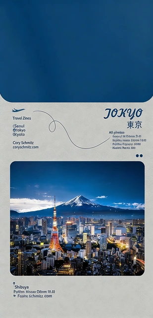 Tokyo Night Skyline Travel Poster